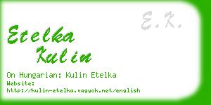 etelka kulin business card